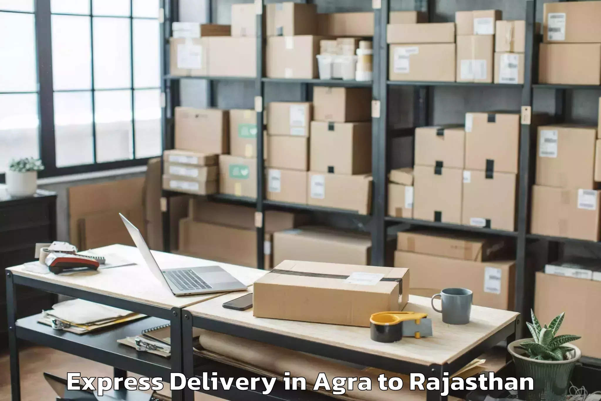 Discover Agra to Kapasan Express Delivery